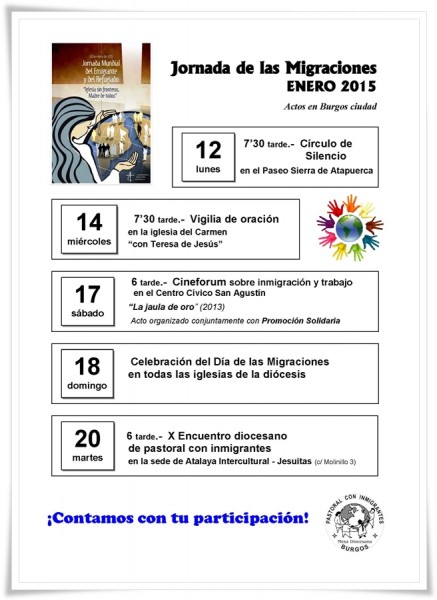 Programa de actos en Burgos Día Migraciones 2015