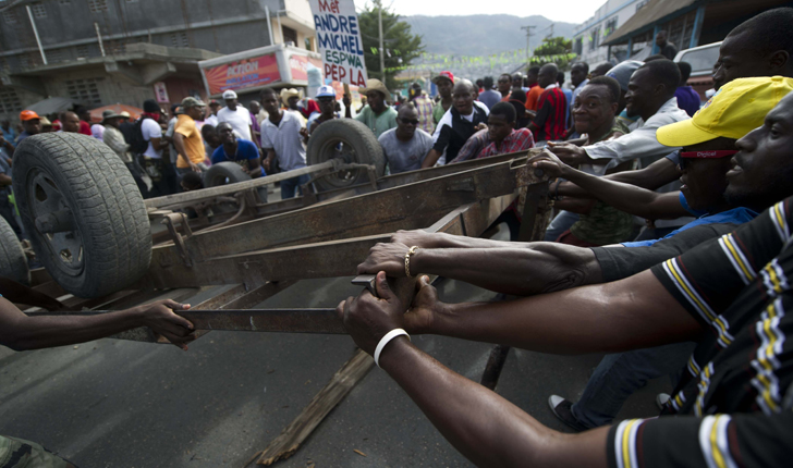 Protestas en Port au Prince en la conmemoración de los 5 años del terremoto de Ahiti / Foto: AFP
